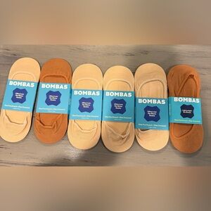 NWT Bombas Women's No-Show Socks - 6 pair in total… size medium- 4 nude / 2  tan